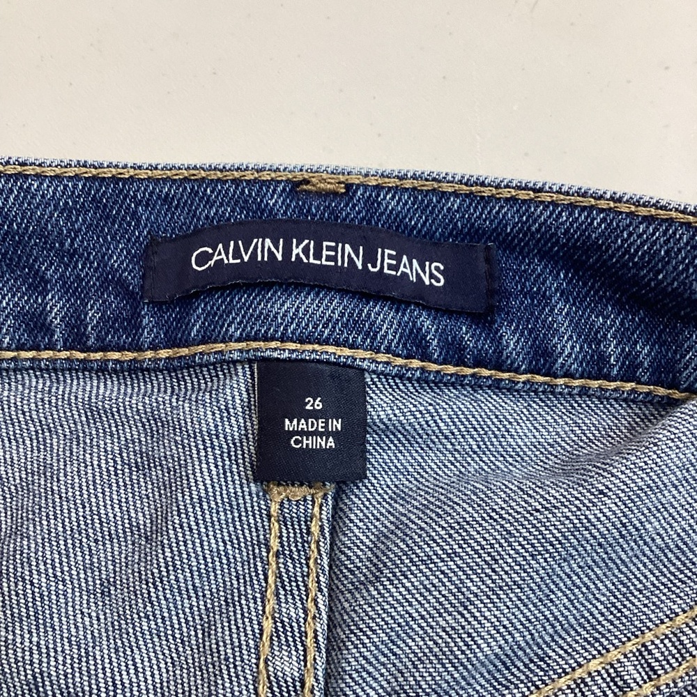 Calvin Klein High Rise Straight Button Fly Jeans - Picture 3 of 9